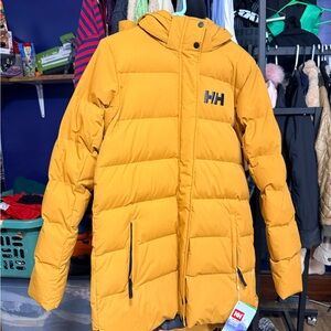Helly Hansen Kids Mustard Puffer Coat Juniors Luca